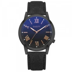 Montre homme pas chère chiffre romain bracelet noir
