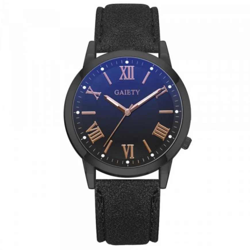Montre homme pas chère chiffre romain bracelet noir