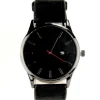Montre large diamètre homme bracelet cuir dateur