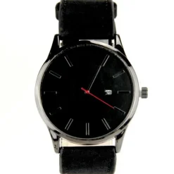 Montre large diamètre homme bracelet cuir dateur