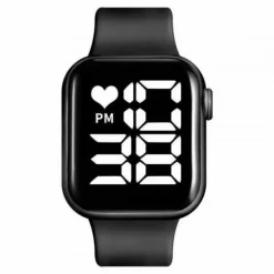 Montre LED Gros Chiffres Noir pas chere