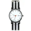 Montre noire pas chère à rayure marque Geneva tissu bracelet NATO