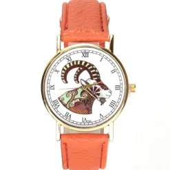 Montre pas chère animal bélier bracelet cuir