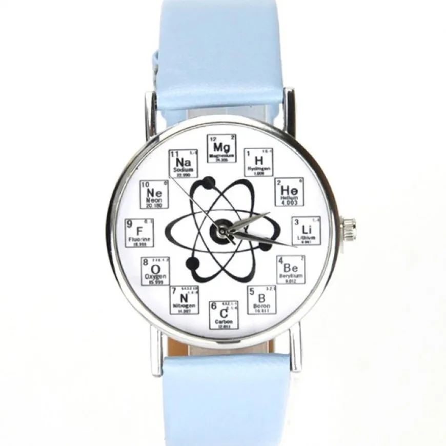 Montre pas chère atomique bracelet bleu ciel