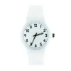Montre pas chère classique blanche chiffres arabes repère pointillé