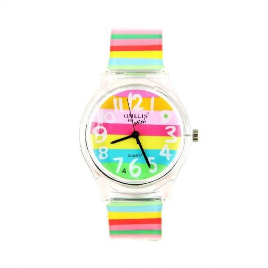 Montre pas chère de femme enfant Willis Arc-en-ciel
