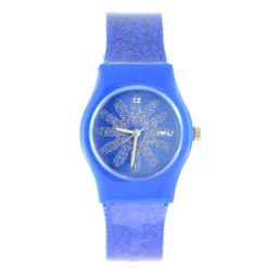 Montre pas chère femme et enfant bleu paillettes marque Willis