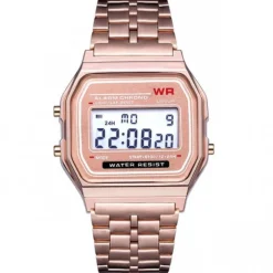 Montre pas chère multifonction doré rose