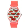 Montre pas chère pasteque fruit bracelet plastique rouge