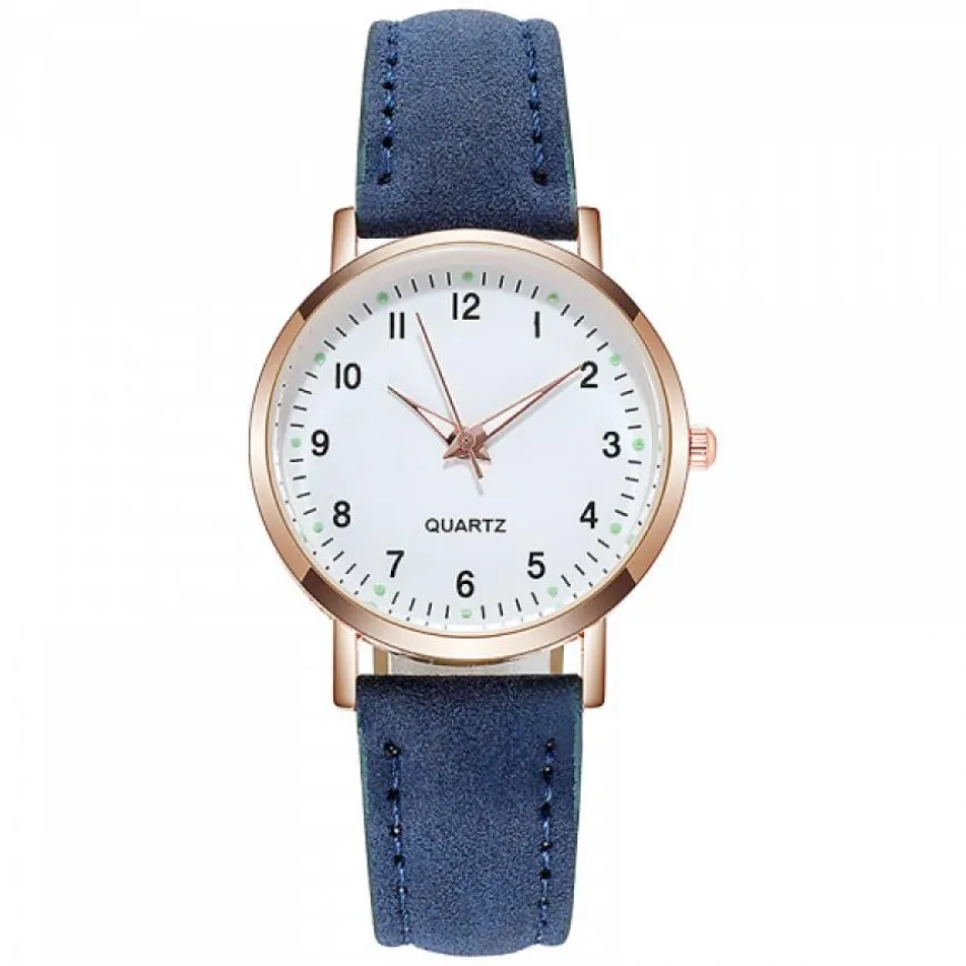 Montre petit prix femme aiguilles lumineuses