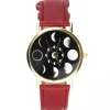 Montre phase de la lune bracelet cuir