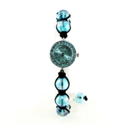 Montre Shambala femme pas chère à boule bleue