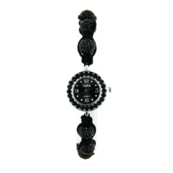 Montre Shamballah noir femme pas chère crystal