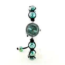 Montre Shamballa pas chère bleue reflet bracelet tibet