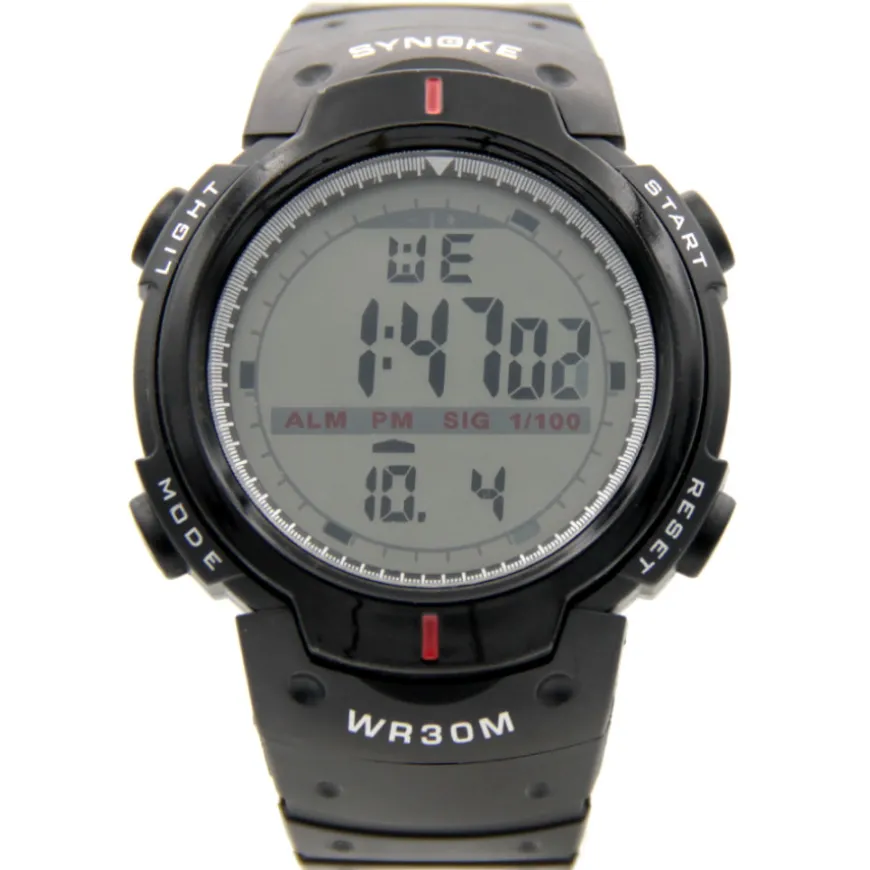 Montre Sport Homme Multifonction Chronographe Noir