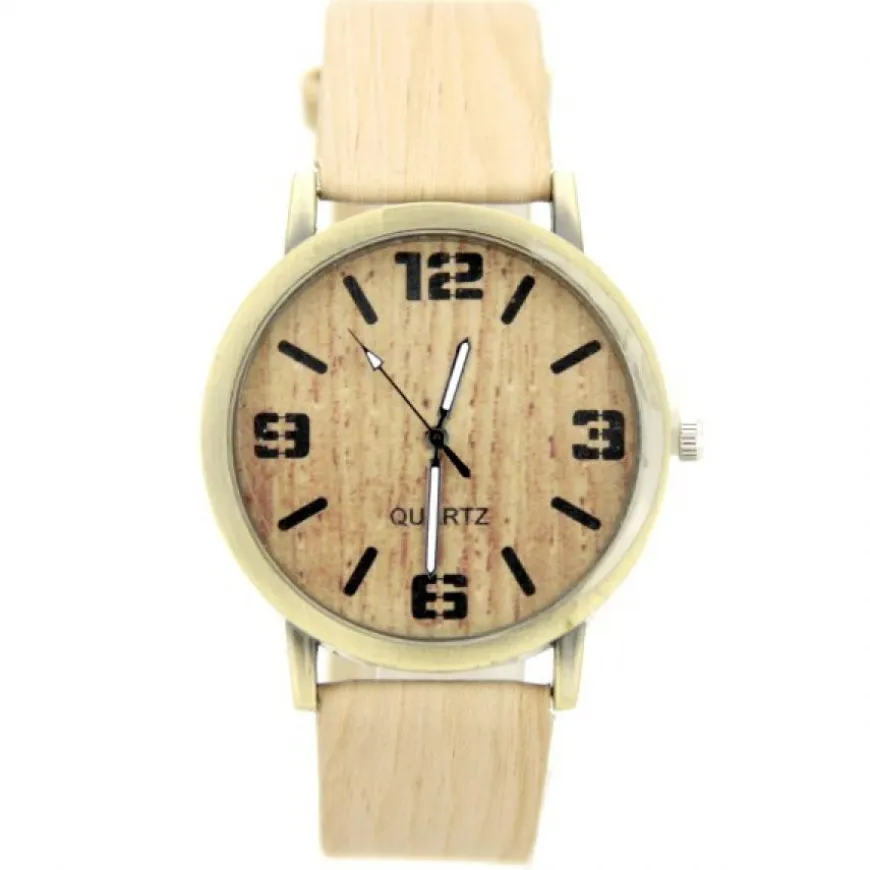 Montre style bois pas chère