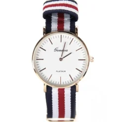 Montre tissu militaire Geneva tendance pas chère