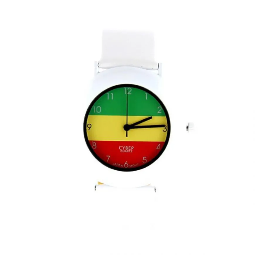 Montre tricolore pas chère couleur jamaïque