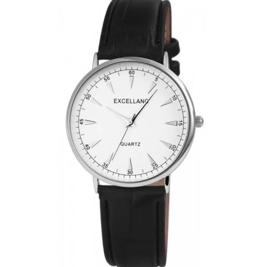 Montre unisexe avec bracelet imitation cuir Excellanc
