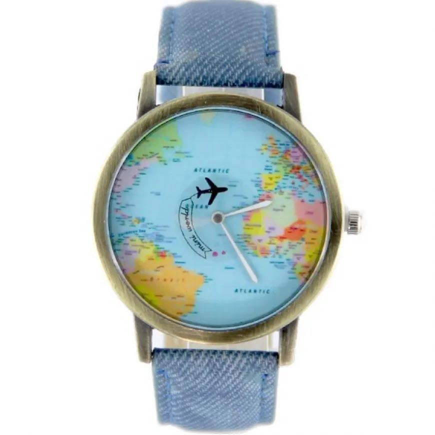 Montre voyage avion monde jean pas chère