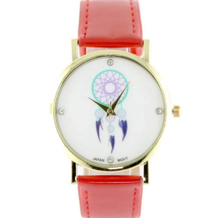 Motif dreamcatcher montre pas chère femme bracelet rouge