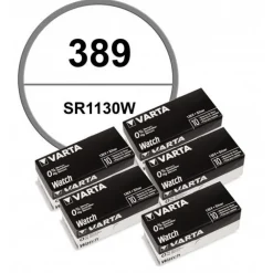 Pack de 50 Batteries alcaline 1,55 V 389 Varta pour montre
