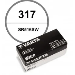 Pack de 10 Batteries de montre 317 alcaline 1,55 V Varta