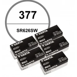 Pack de 50 Batteries montre 377 alcaline 1,55 V Varta