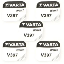 Pack de 5 Batteries 1,55 V 397 alcaline Varta montre