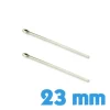 Pack de 2 goupilles pas cher acier de 23 mm bracelet montre métal