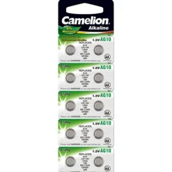 Pack de 10 Piles AG10 1,5 V alcaline de montre