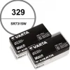 Pack de 20 Piles alcaline 1,55 V 329 Varta montre