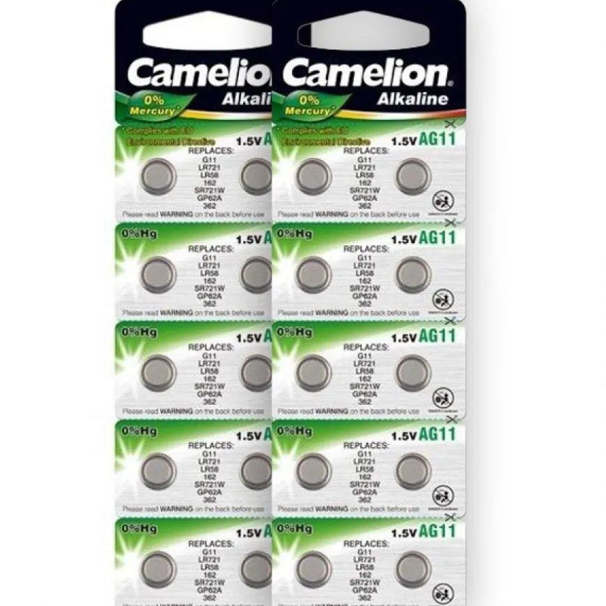 Pack de 20 Piles de montre AG11 1,5 V alcaline