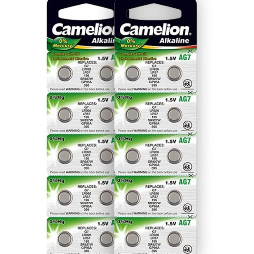 Pack de 20 Piles de montre 1,5 V alcaline AG7