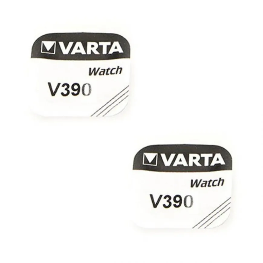 Pack de 2 Piles de montre 390 Varta 1,55 V alcaline