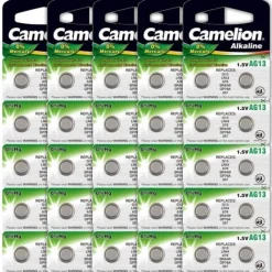 Pack de 50 Piles pour montre  alcaline 1,5 V AG13