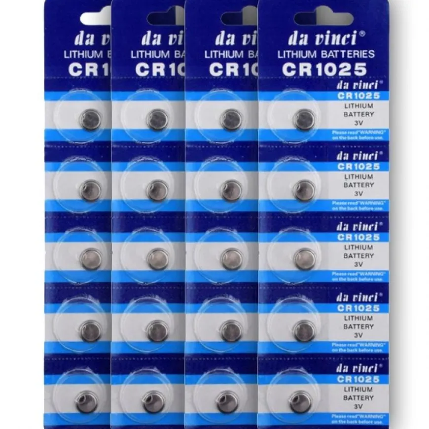 Pack de 20 Piles pour montre lithium 3 V CR1025