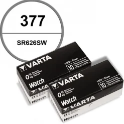 Pack de 20 Piles 377 Varta alcaline 1,55 V de montre