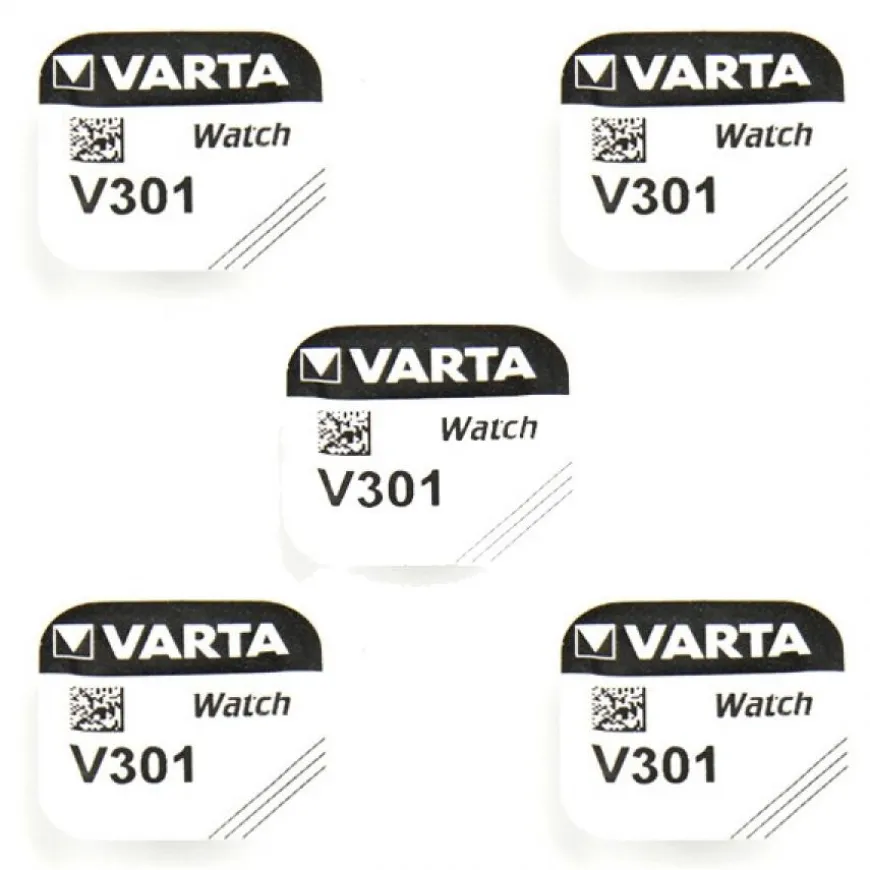 Pack de 5 Piles Varta 1.55 V 301 alcaline pour montre