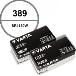 Pack de 20 Piles Varta 1,55 V alcaline 389 pour montre