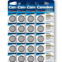 Pack de 20 Piles 3 V CR2016 lithium pour montre