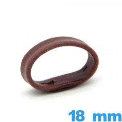 Passant bracelet Cuir véritable Vrai cuir Brun Rouge 18 mm