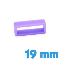 Passant bracelet de montre silicone 19 mm violet