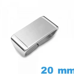 Passant Bracelet Montre Acier Large Argenté Casio 20 mm