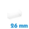 Passant de bracelet Silicone Transparent 26 mm pas cher