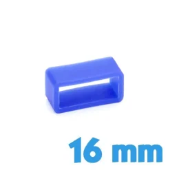 Passant de bracelet Silicone Bleu 16 mm