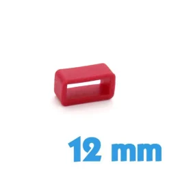 Passant de bracelet Silicone Rouge 12 mm