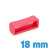 Passant de bracelet Silicone Rouge 18 mm pas cher