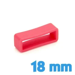 Passant de bracelet Silicone Rouge 18 mm pas cher