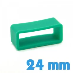 Passant de Montre 24 mm - Silicone Vert émeraude